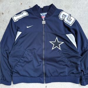 90s Nike Vintage Dallas Cowboys Embroidered Zip Up Bomber Jacket XL 26x28
